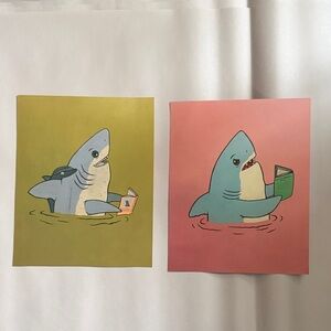 Shark Art Print Set